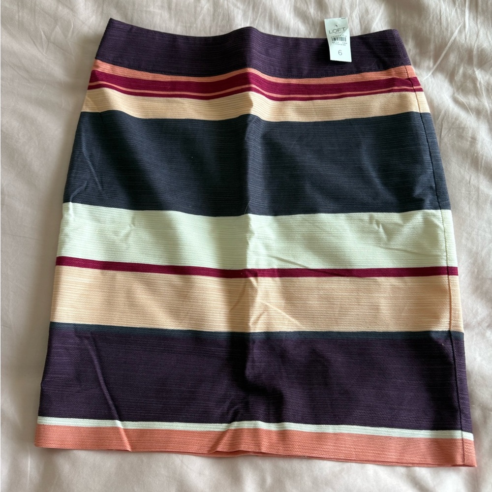striped pencil skirt
